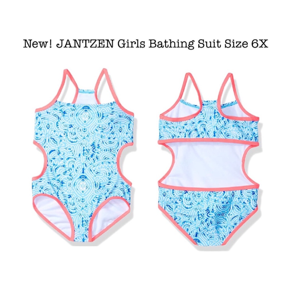 Jantzen Girls 1 Pc Bathing Suit NWT
